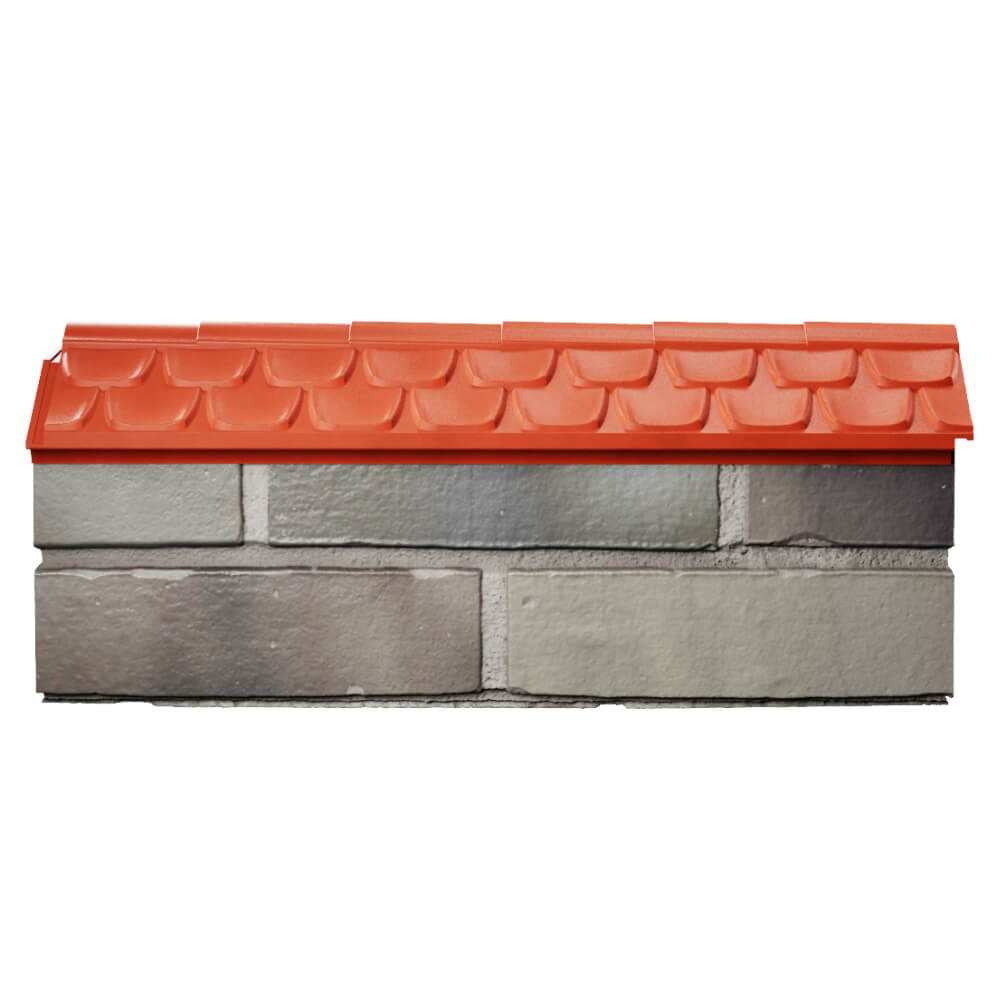 Парапет Zking Эльбрус Красный с посадкой на 0.5 кирпича (130мм) в Курске фото