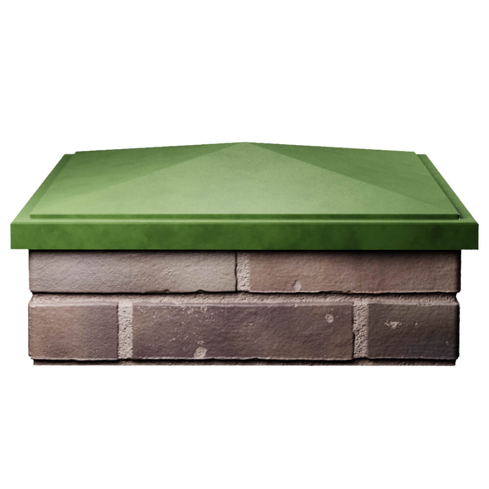 Колпак Zking БонаМоно Зеленый на столб 2х2 кирпича (515х515, 530х530мм) Курск фото