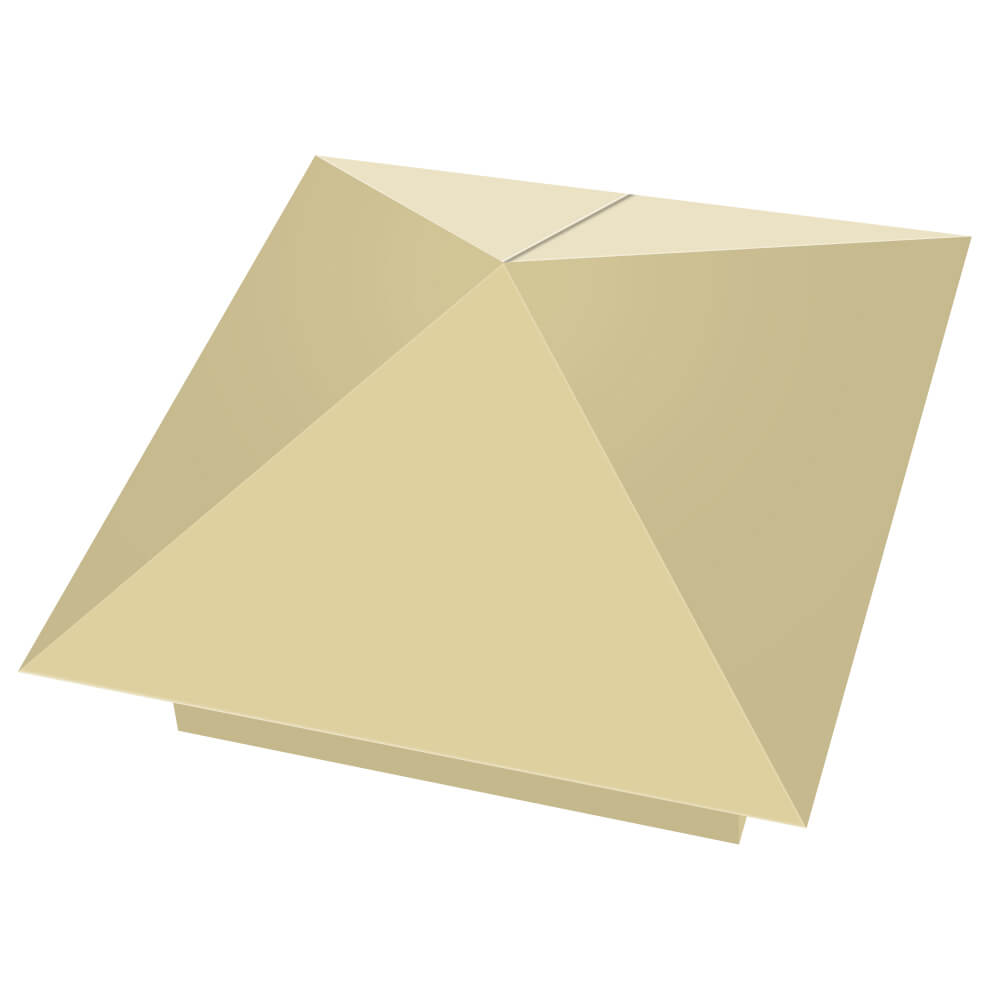 Колпак металлический 400х400мм RAL1014 Бежевый заборный Курск фото