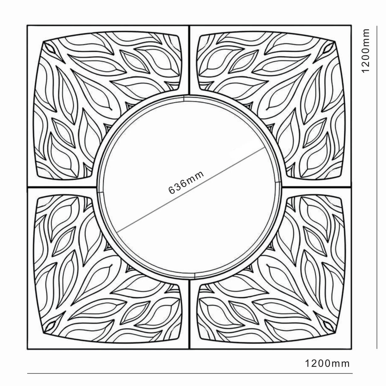 Приствольная решетка для дерева ZKING CRUST 1.2х1.2м Черная в Курске фото