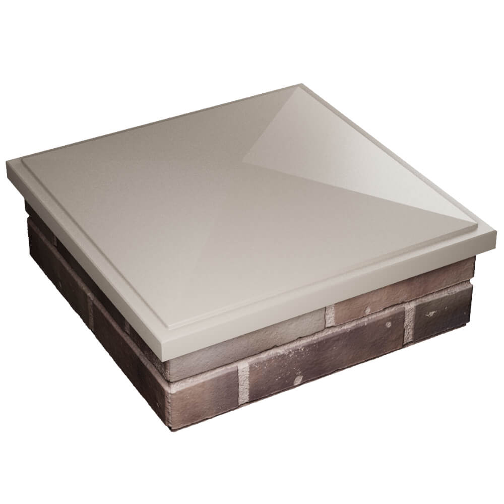 Колпак Zking БонаМоно Бежевый на столб 2х2 кирпича (515х515, 530х530мм) в Курске фото