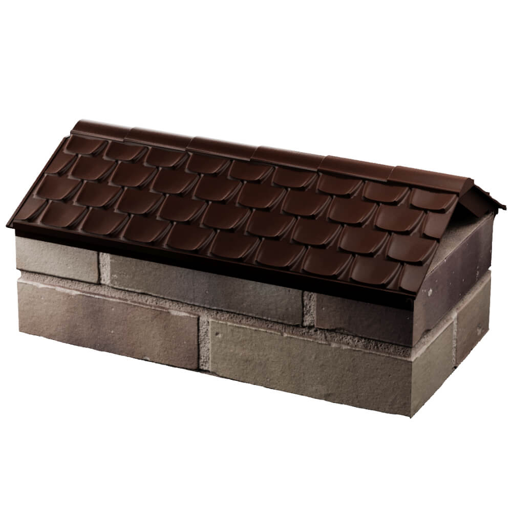 Парапет Zking Эльбрус Коричневый с посадкой на 1 кирпич (255мм) в Курске фото