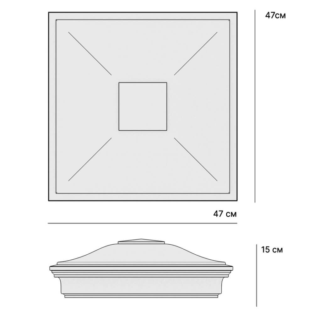 Колпак Zking Монблан Коричневый на столб 1.5х1.5 кирпича (385х385мм) в Курске фото