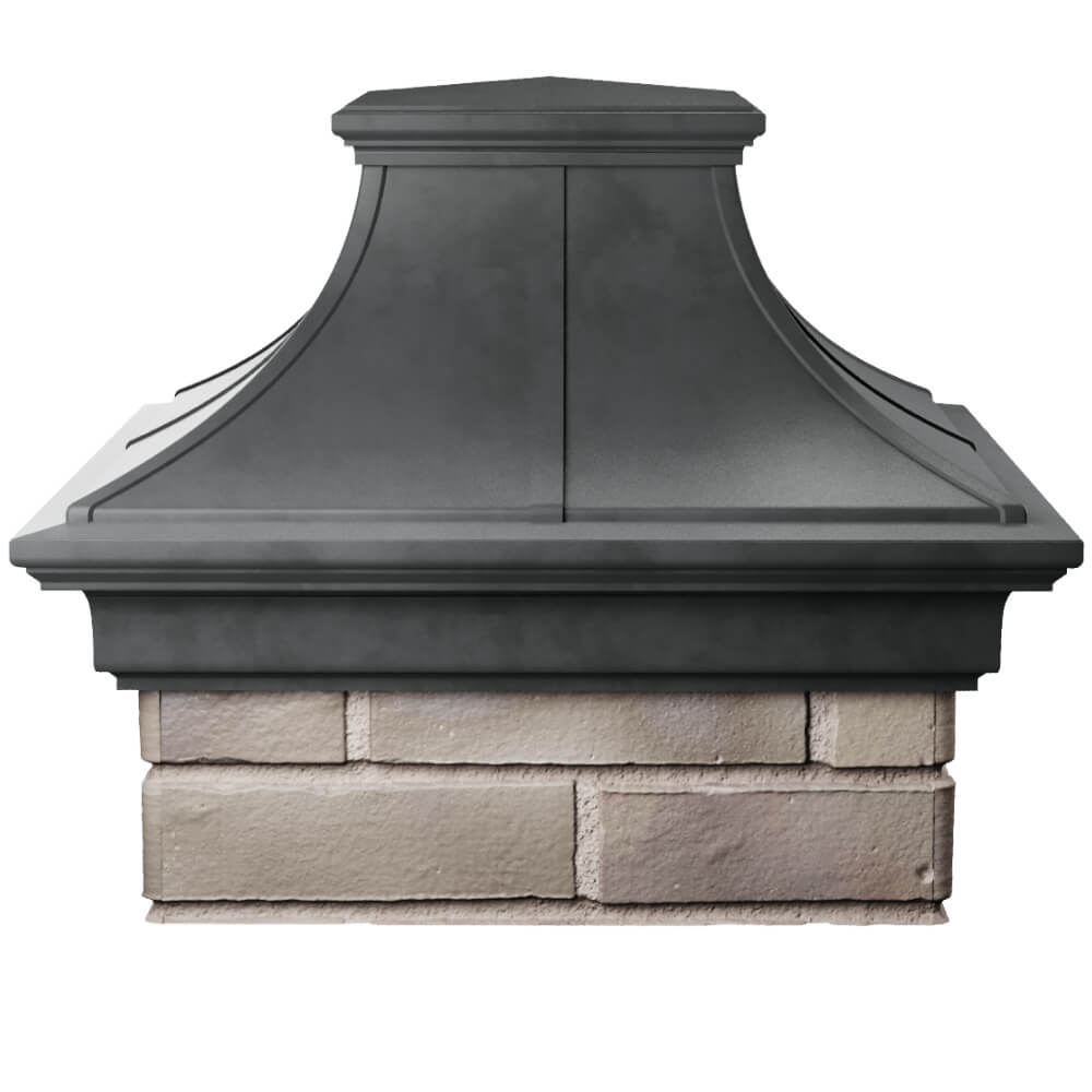 Колпак Zking Монблан Премиум Серый на столб 1.5х1.5 кирпича (385х385мм) Курск фото