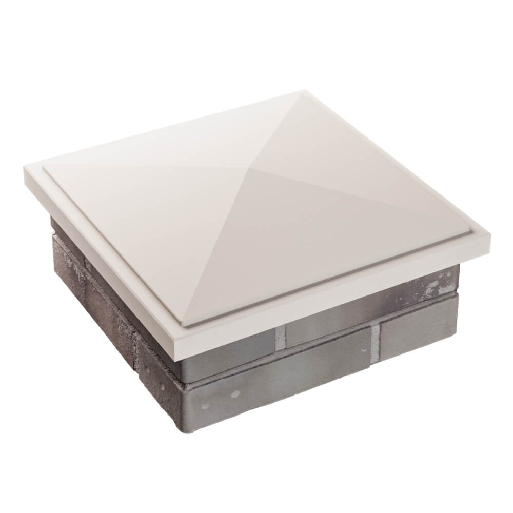 Колпак Zking БонаМоно Бежевый на столб 1.5х1.5 кирпича (385х385, 400х400мм) в Курске фото