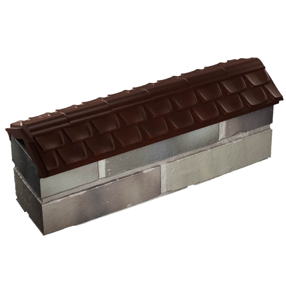 Парапет Zking Эльбрус Коричневый с посадкой на 0.5 кирпича (130мм) в Курске фото