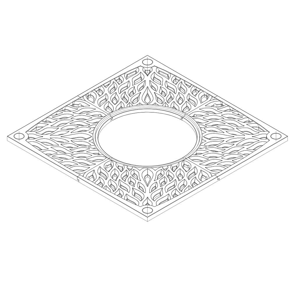 Приствольная решетка для дерева ZKING CRUST 2х2м Черная в Курске фото