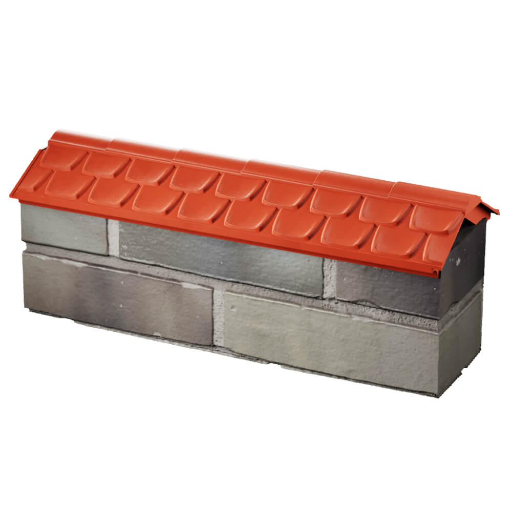 Парапет Zking Эльбрус Красный с посадкой на 0.5 кирпича (130мм) в Курске фото