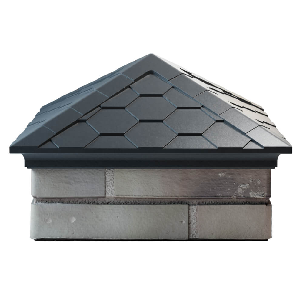 Колпак Zking Эверест Серый на столб 1.5х1.5 кирпича (390х390мм) Курск фото