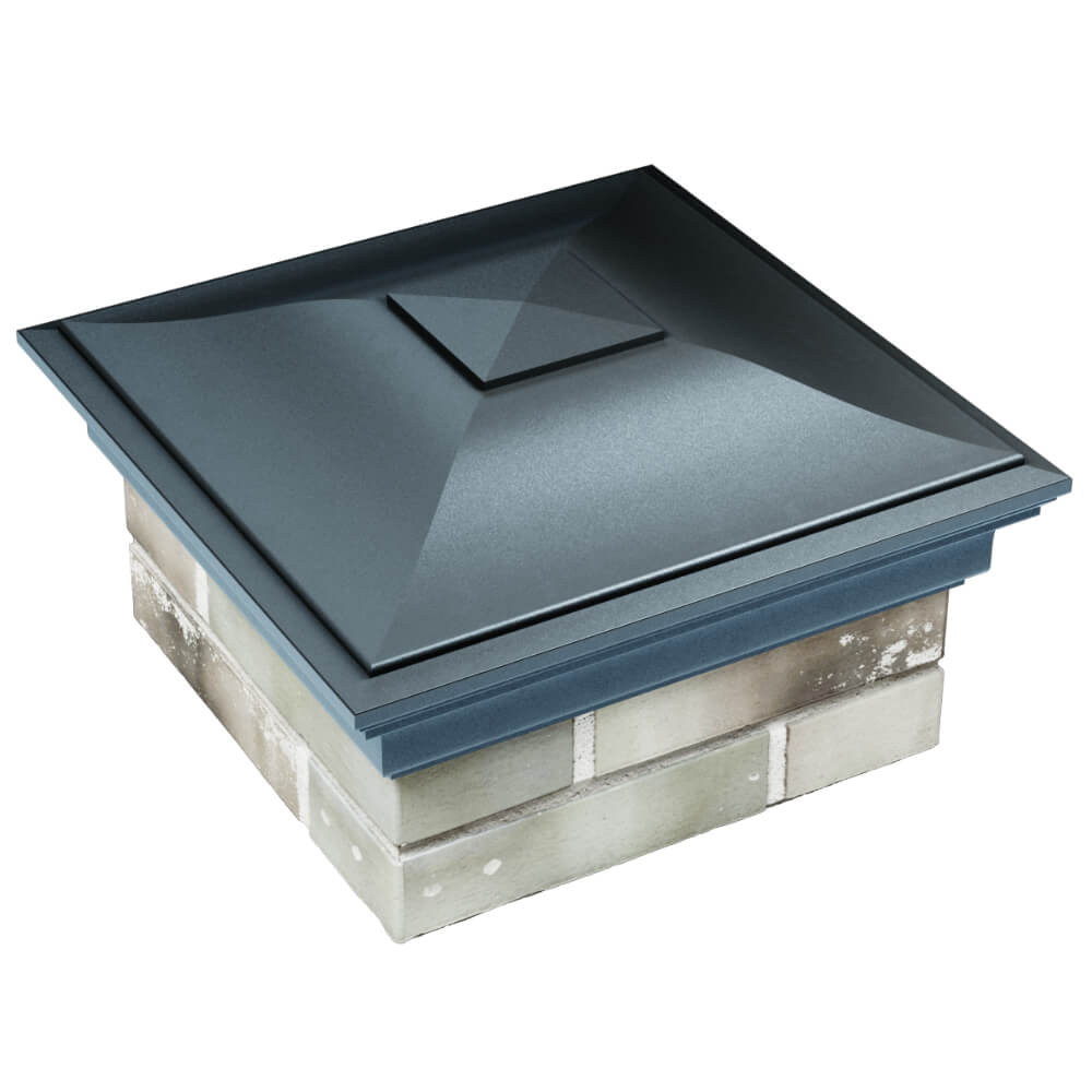 Колпак Zking Монблан Серый на столб 1.5х1.5 кирпича (385х385мм) в Курске фото