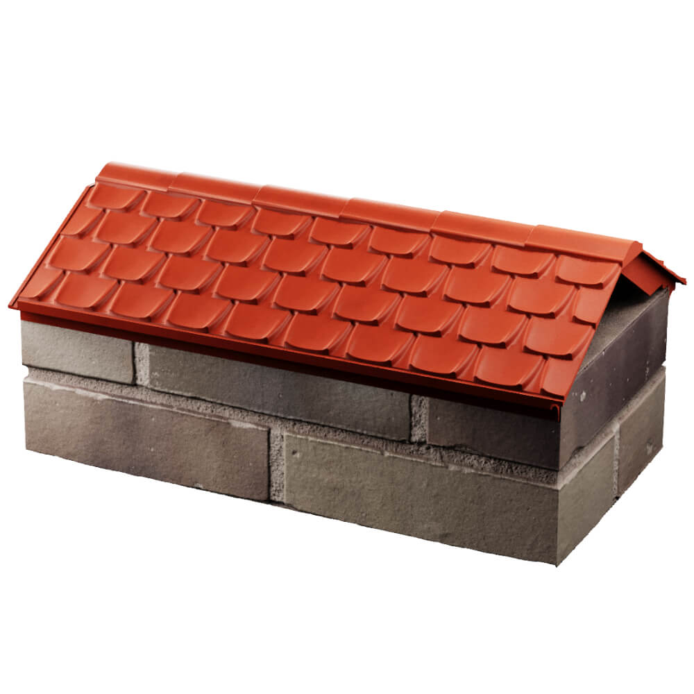 Парапет Zking Эльбрус Красный с посадкой на 1 кирпич (255мм) в Курске фото