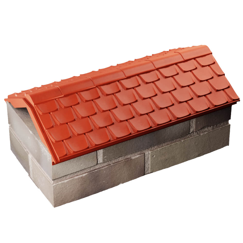 Парапет Zking Эльбрус Красный с посадкой на 1 кирпич (255мм) в Курске фото