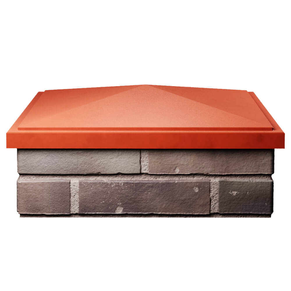 Колпак Zking БонаМоно Красный на столб 2х2 кирпича (515х515, 530х530мм) Курск фото