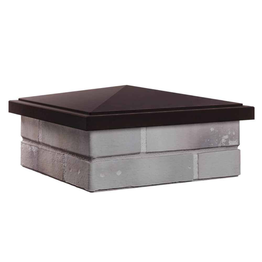 Колпак Zking БонаМоно Коричневый на столб 1.5х1.5 кирпича (385х385, 400х400мм) в Курске фото