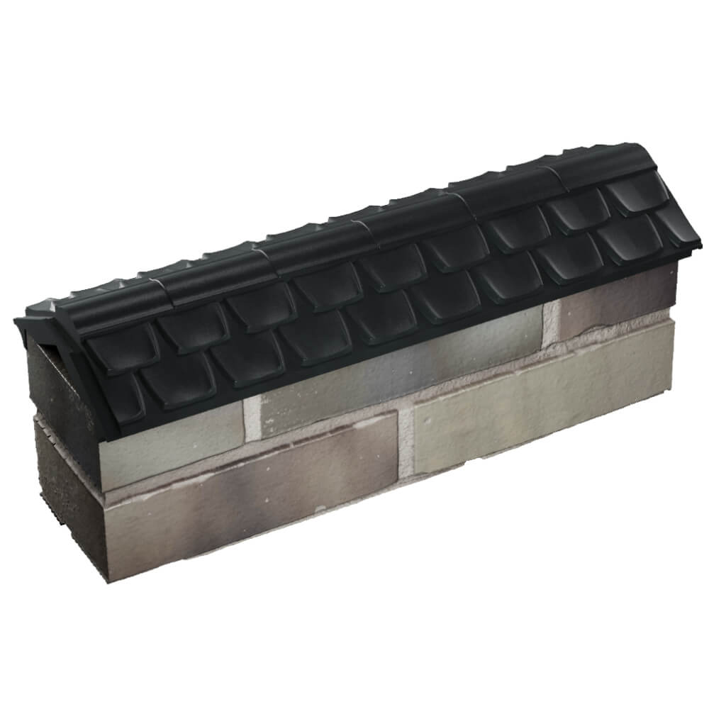 Парапет Zking Эльбрус Черный с посадкой на 0.5 кирпича (130мм) в Курске фото