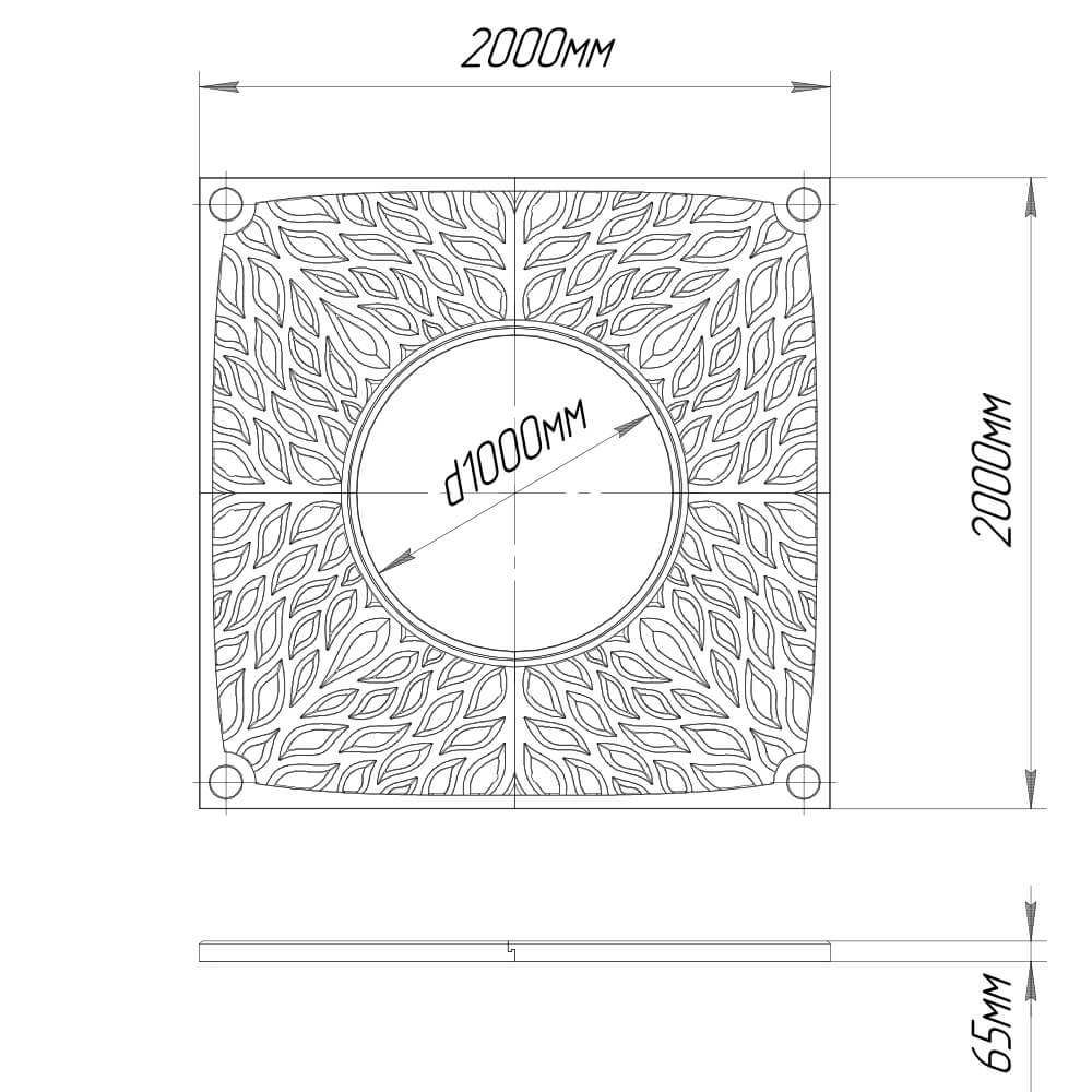 Приствольная решетка для дерева ZKING CRUST 2х2м Черная в Курске фото