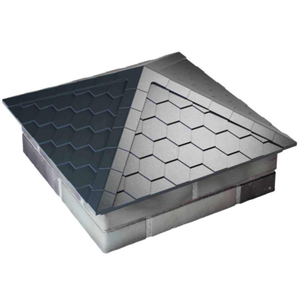 Колпак Zking Эверест Серый на столб 2х2 кирпича (535х535мм) Курск фото