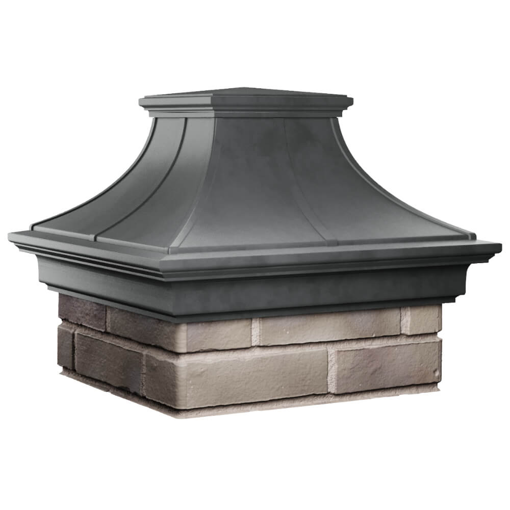 Колпак Zking Монблан Премиум Серый на столб 1.5х1.5 кирпича (385х385мм) в Курске фото