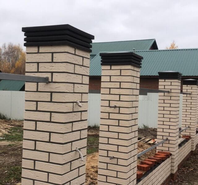 Колпак Zking Бона ХайТек Коричневый на столб 1.5х1.5 кирпича (385х385мм) в Курске фото