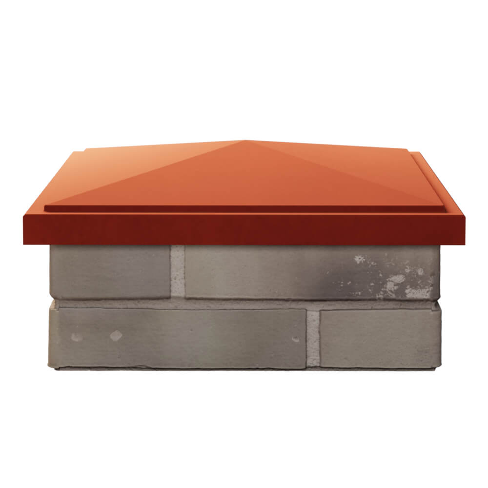 Колпак Zking БонаМоно Красный на столб 1.5х1.5 кирпича (385х385, 400х400мм) Курск фото