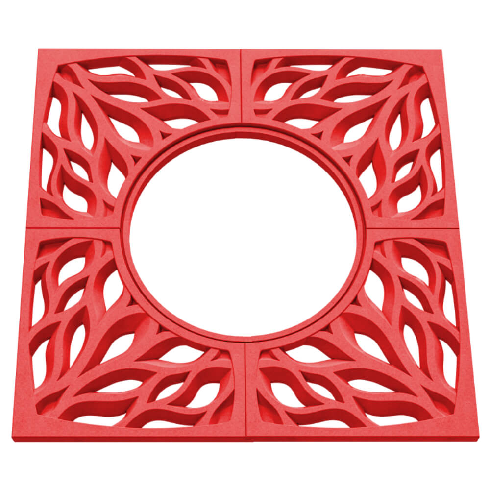 Приствольная решетка для дерева ZKING CRUST 1.2х1.2м Красная в Курске фото