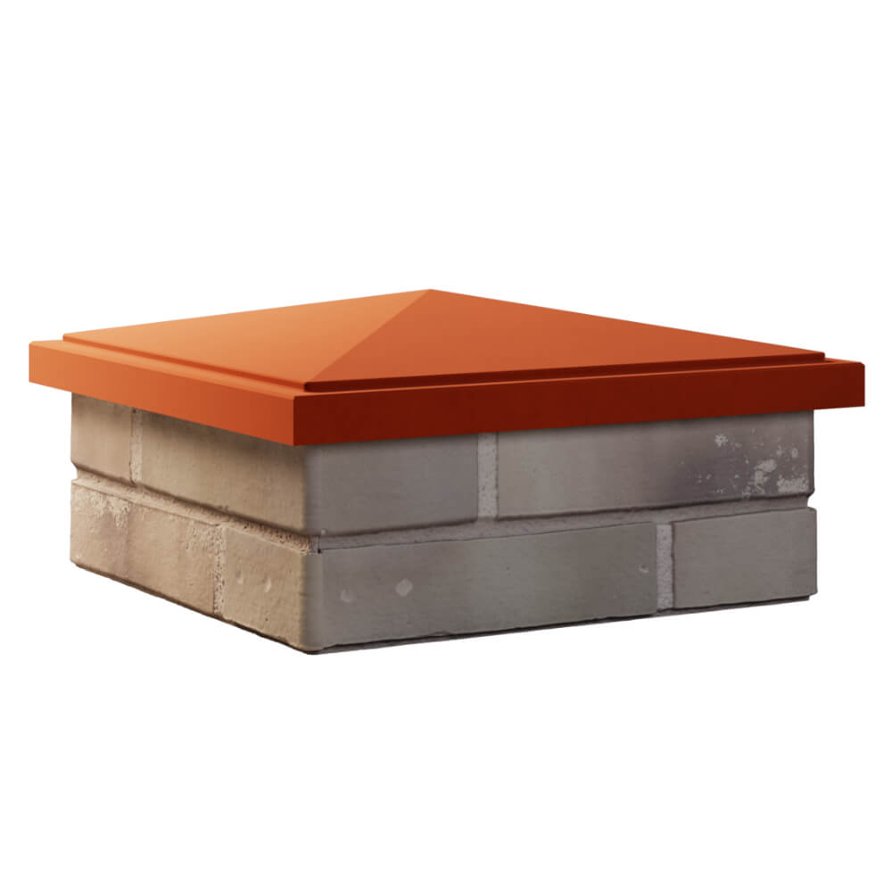 Колпак Zking БонаМоно Красный на столб 1.5х1.5 кирпича (385х385, 400х400мм) в Курске фото