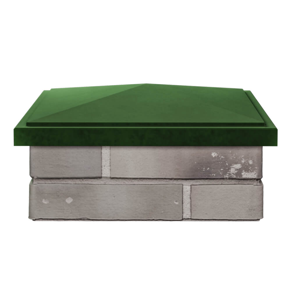 Колпак Zking БонаМоно Зеленый на столб 1.5х1.5 кирпича (385х385, 400х400мм) Курск фото