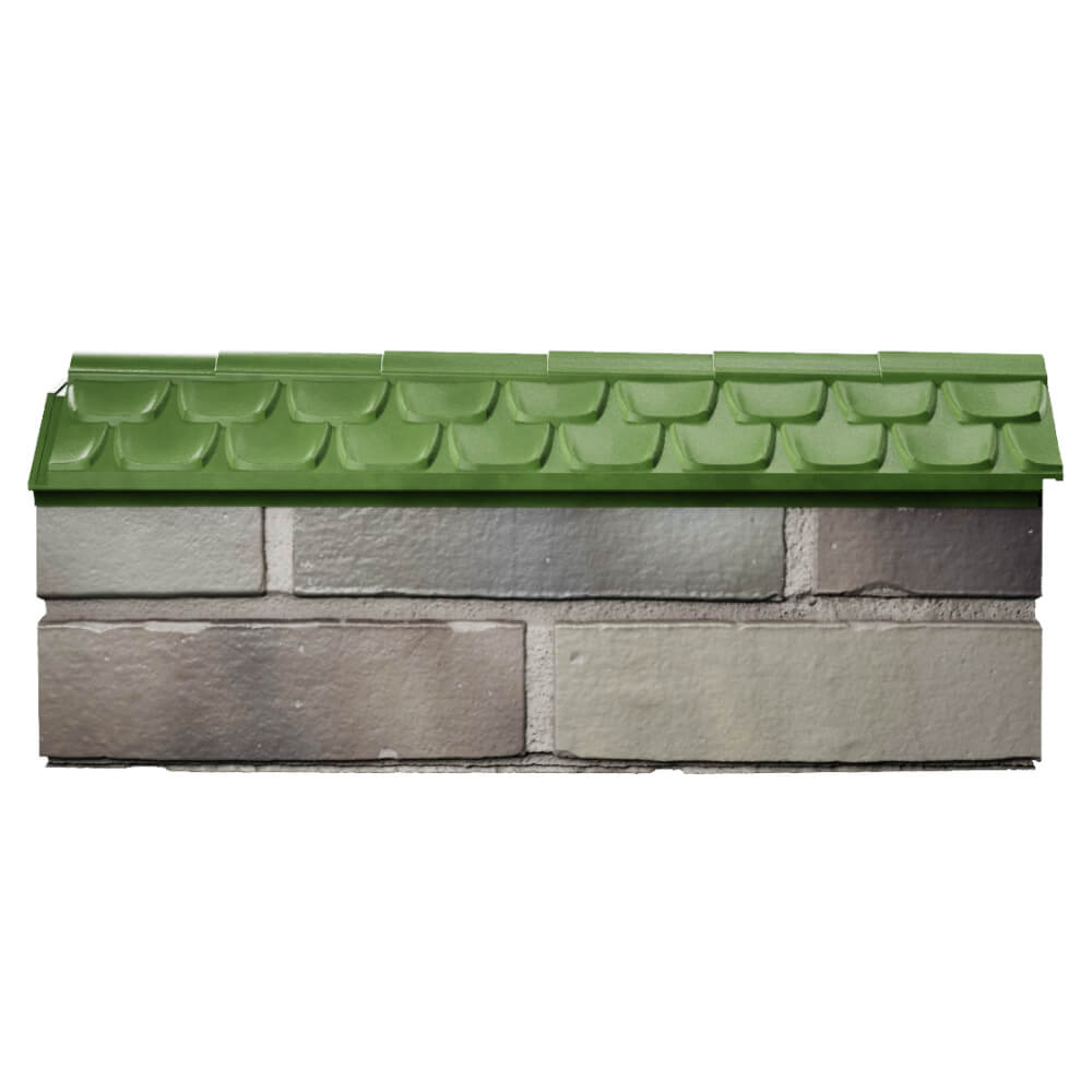 Парапет Zking Эльбрус Зеленый с посадкой на 0.5 кирпича (130мм) в Курске фото