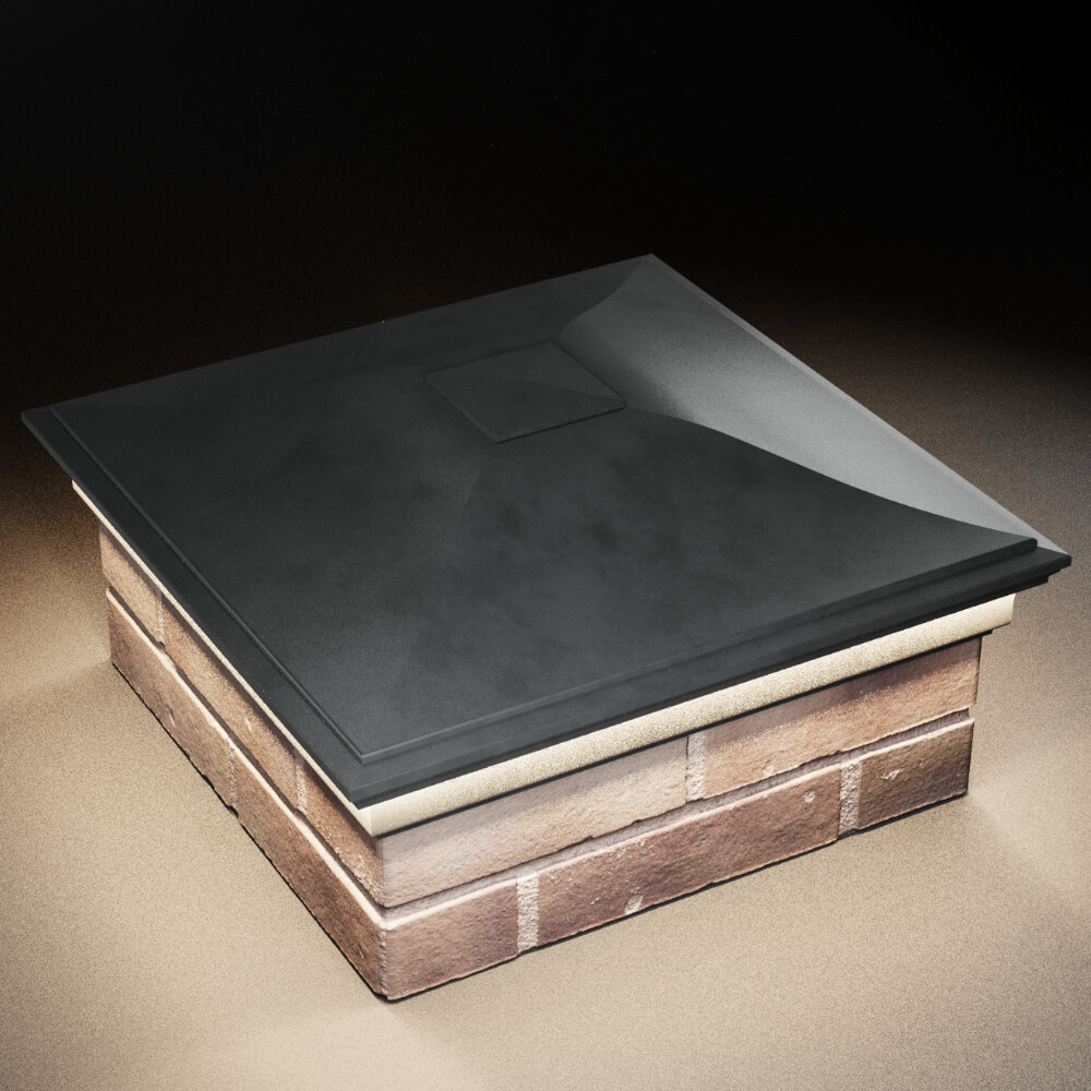 Колпак Zking Монблан Серый на столб 2х2 кирпича (515х515мм) c подсветкой в Курске фото