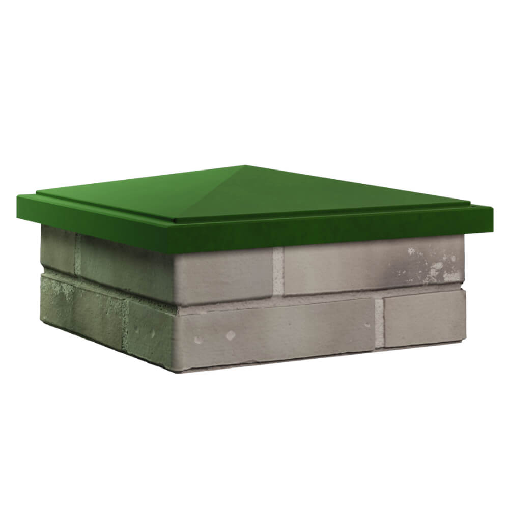 Колпак Zking БонаМоно Зеленый на столб 1.5х1.5 кирпича (385х385, 400х400мм) в Курске фото