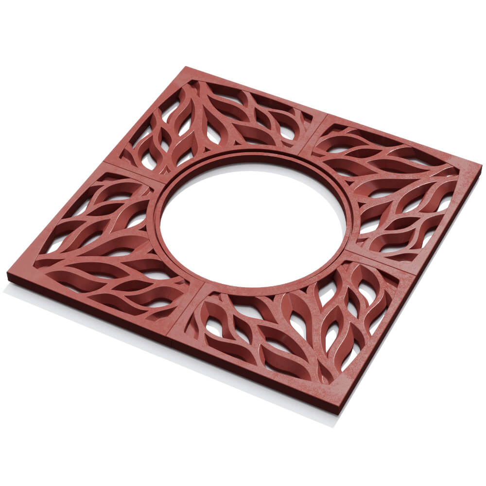 Приствольная решетка для дерева ZKING CRUST 1.2х1.2м Красная в Курске фото