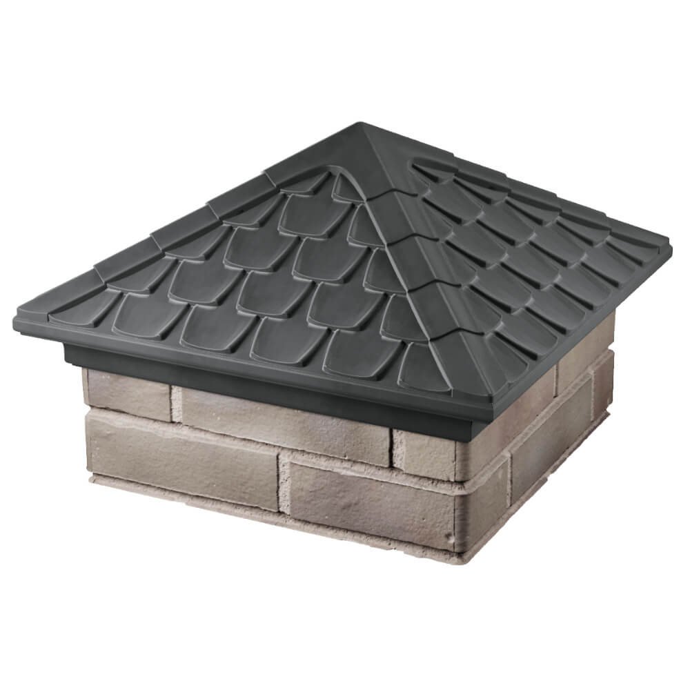 Колпак Zking Эльбрус Серый на столб 1.5х1.5 кирпича (385х385мм) в Курске фото