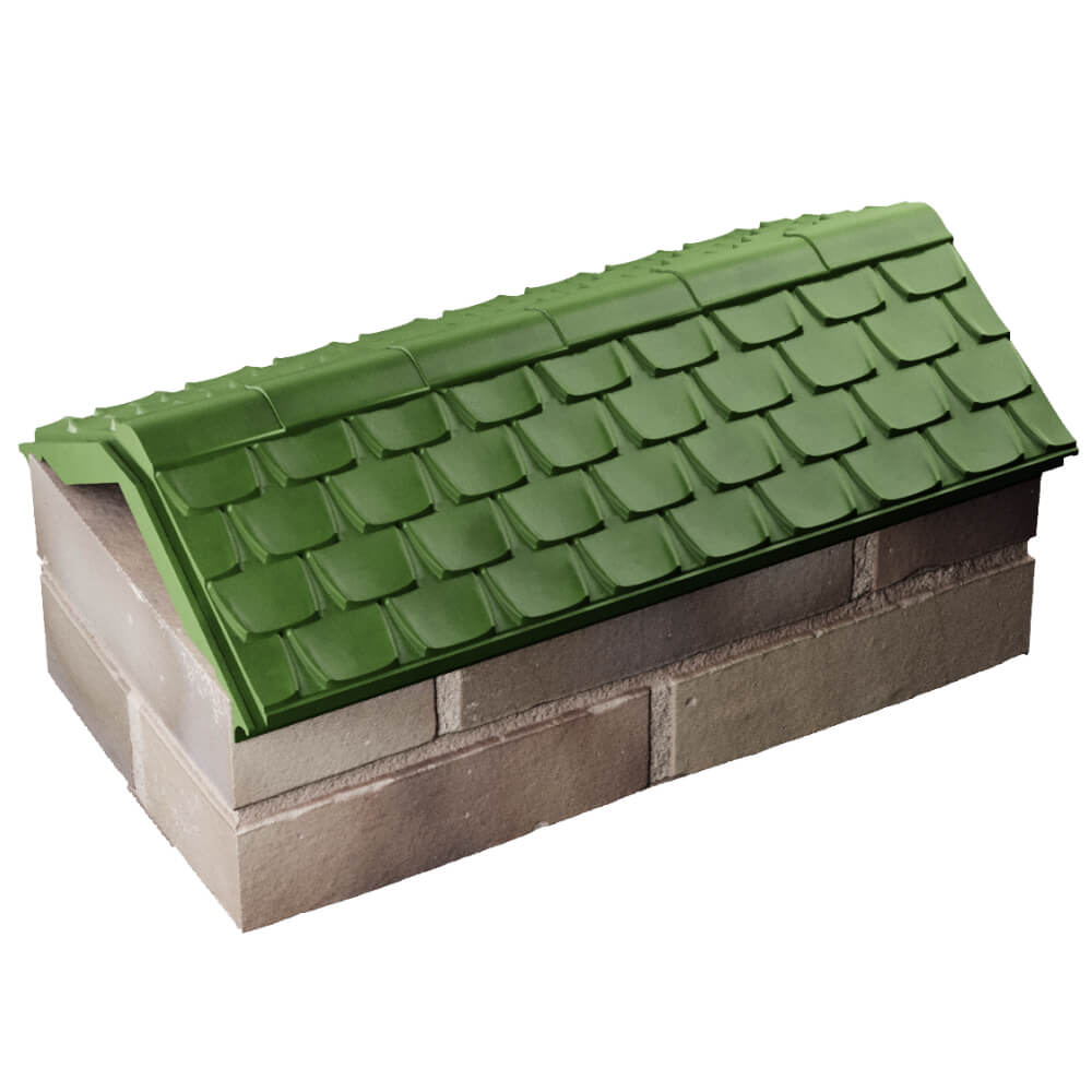 Парапет Zking Эльбрус Зеленый с посадкой на 1 кирпич (255мм) в Курске фото