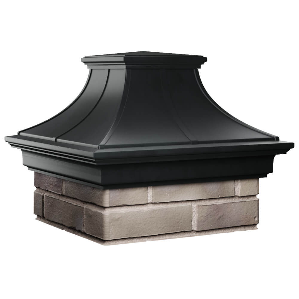 Колпак Zking Монблан Премиум Черный на столб 1.5х1.5 кирпича (385х385мм) в Курске фото