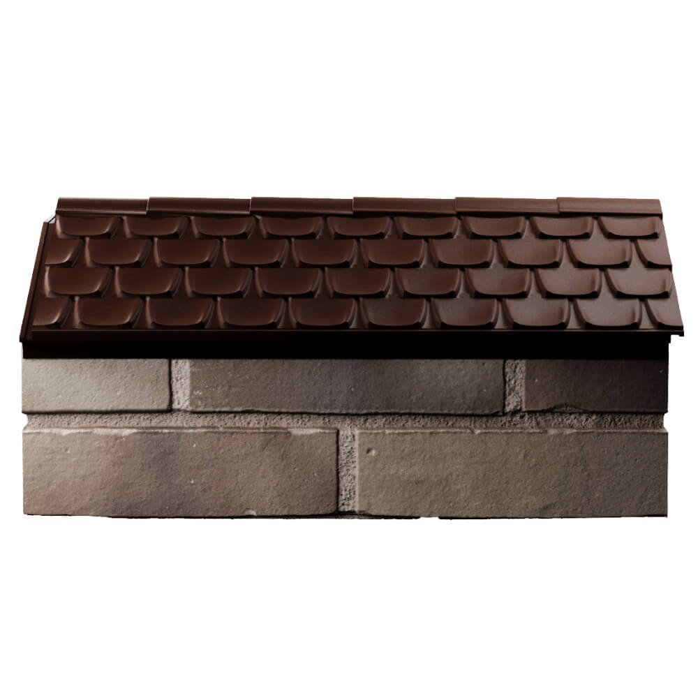 Парапет Zking Эльбрус Коричневый с посадкой на 1 кирпич (255мм) в Курске фото