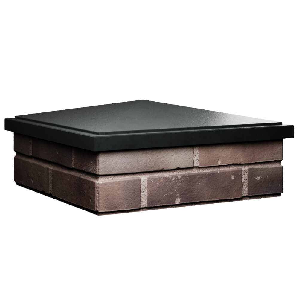 Колпак Zking БонаМоно Черный на столб 2х2 кирпича (515х515, 530х530мм) в Курске фото