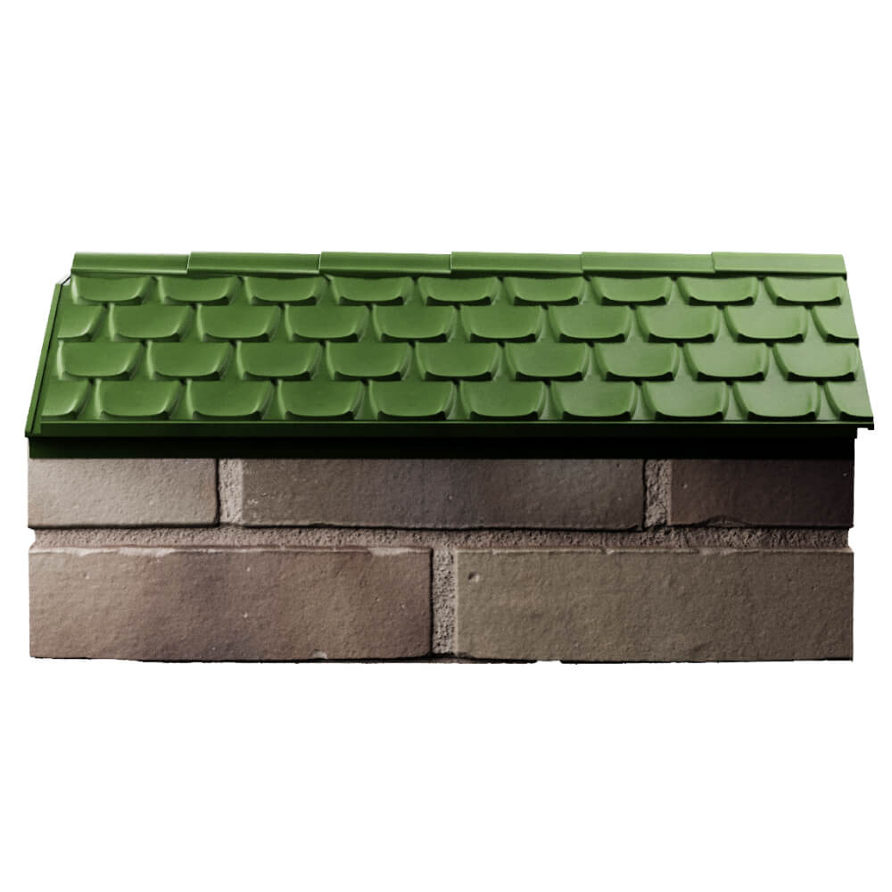 Парапет Zking Эльбрус Зеленый с посадкой на 1 кирпич (255мм) в Курске фото