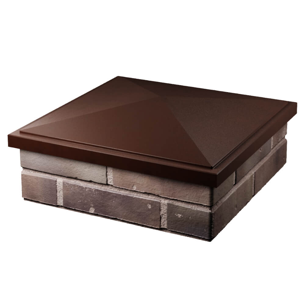 Колпак Zking БонаМоно Коричневый на столб 2х2 кирпича (515х515, 530х530мм) в Курске фото