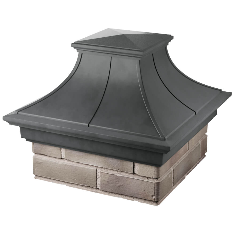 Колпак Zking Монблан Премиум Серый на столб 1.5х1.5 кирпича (385х385мм) в Курске фото