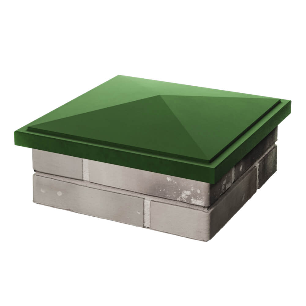 Колпак Zking БонаМоно Зеленый на столб 1.5х1.5 кирпича (385х385, 400х400мм) в Курске фото