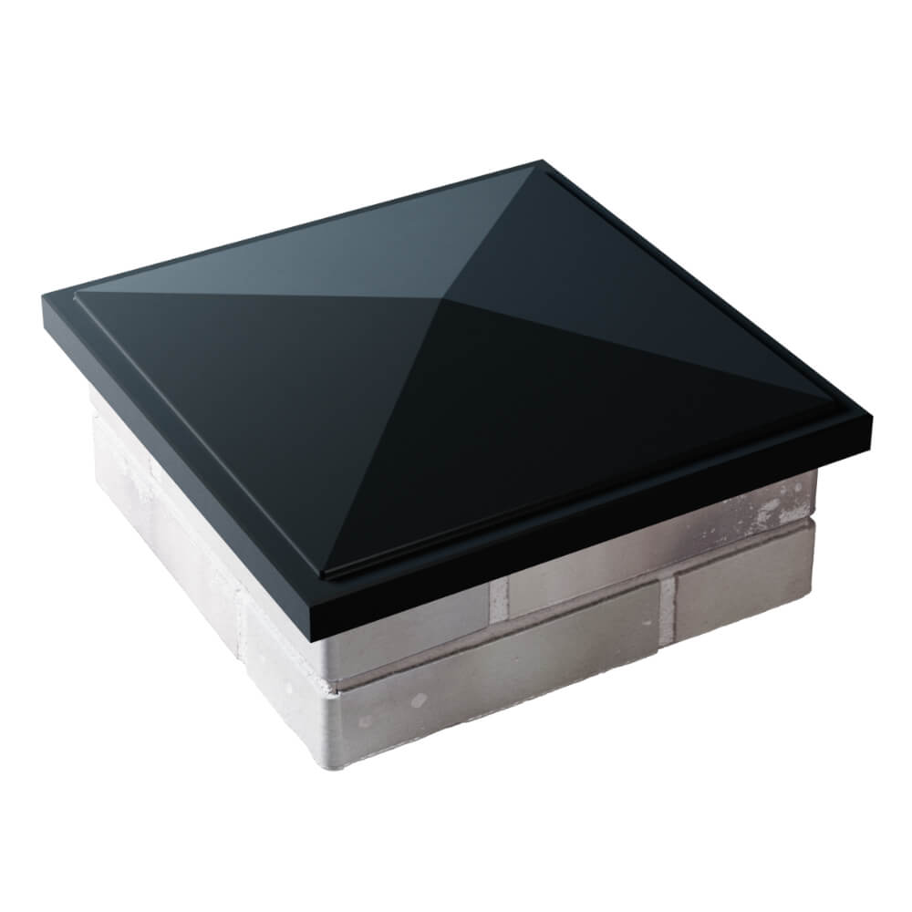 Колпак Zking БонаМоно Черный на столб 1.5х1.5 кирпича (385х385, 400х400мм) в Курске фото