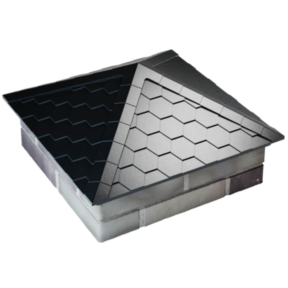 Колпак Zking Эверест Черный на столб 2х2 кирпича (535х535мм) Курск фото