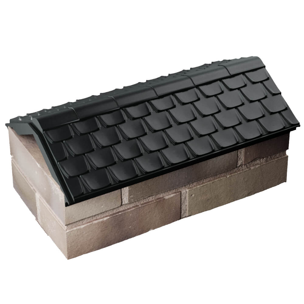 Парапет Zking Эльбрус Черный с посадкой на 1 кирпич (255мм) в Курске фото