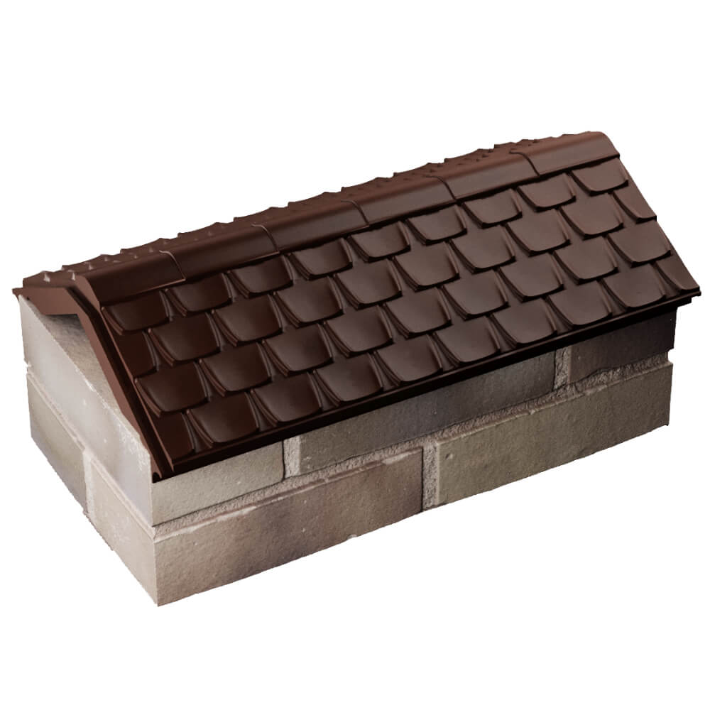 Парапет Zking Эльбрус Коричневый с посадкой на 1 кирпич (255мм) в Курске фото