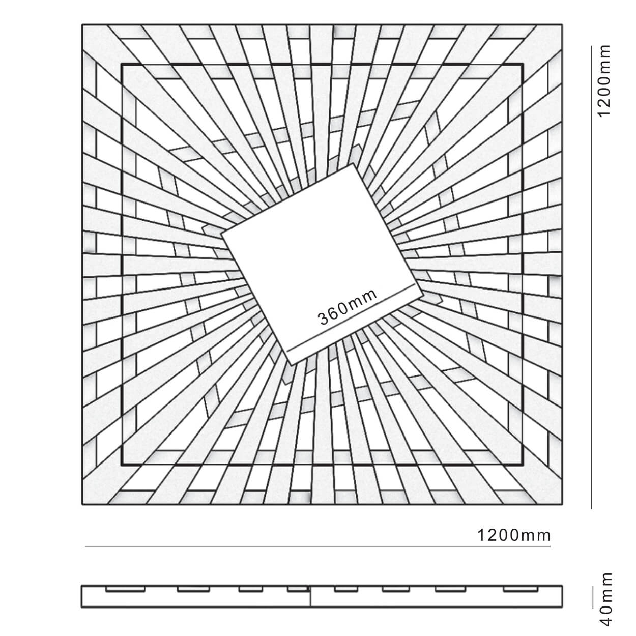 Приствольная решетка для дерева ZKING ATMOSPHERE 1.2х1.2м Черная в Курске фото