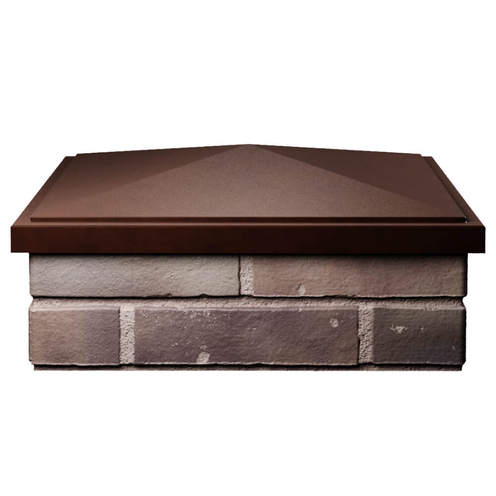 Колпак Zking БонаМоно Коричневый на столб 2х2 кирпича (515х515, 530х530мм) Курск фото