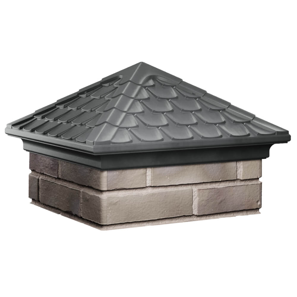 Колпак Zking Эльбрус Серый на столб 1.5х1.5 кирпича (385х385мм) в Курске фото