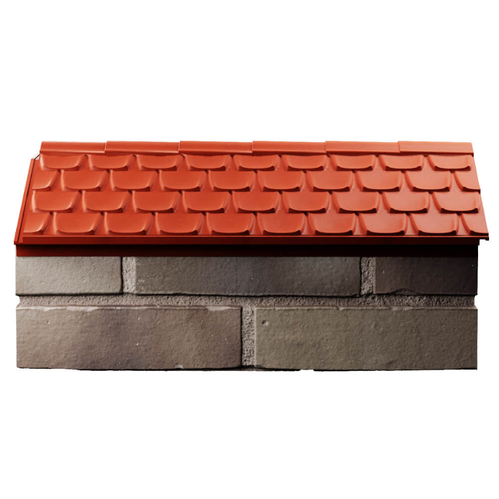 Парапет Zking Эльбрус Красный с посадкой на 1 кирпич (255мм) в Курске фото