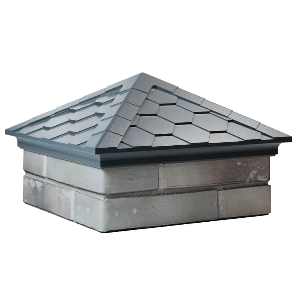 Колпак Zking Эверест Серый на столб 1.5х1.5 кирпича (390х390мм) в Курске фото