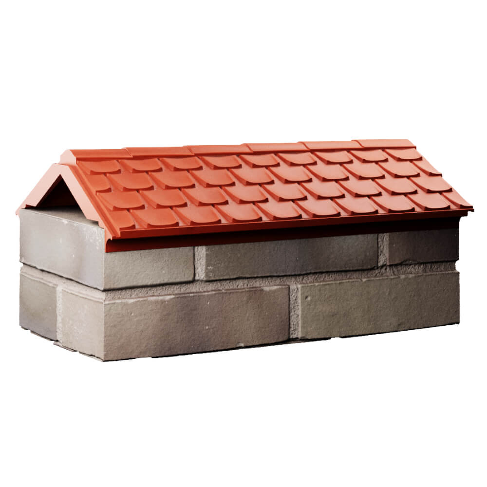 Парапет Zking Эльбрус Красный с посадкой на 1 кирпич (255мм) Курск фото